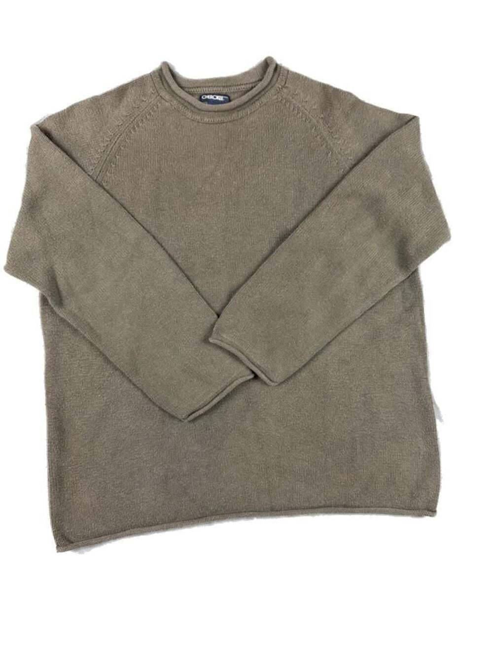 Cherokee Vintage 100% Cotton Crewneck Sweater Olive Green Size XL. A-0070